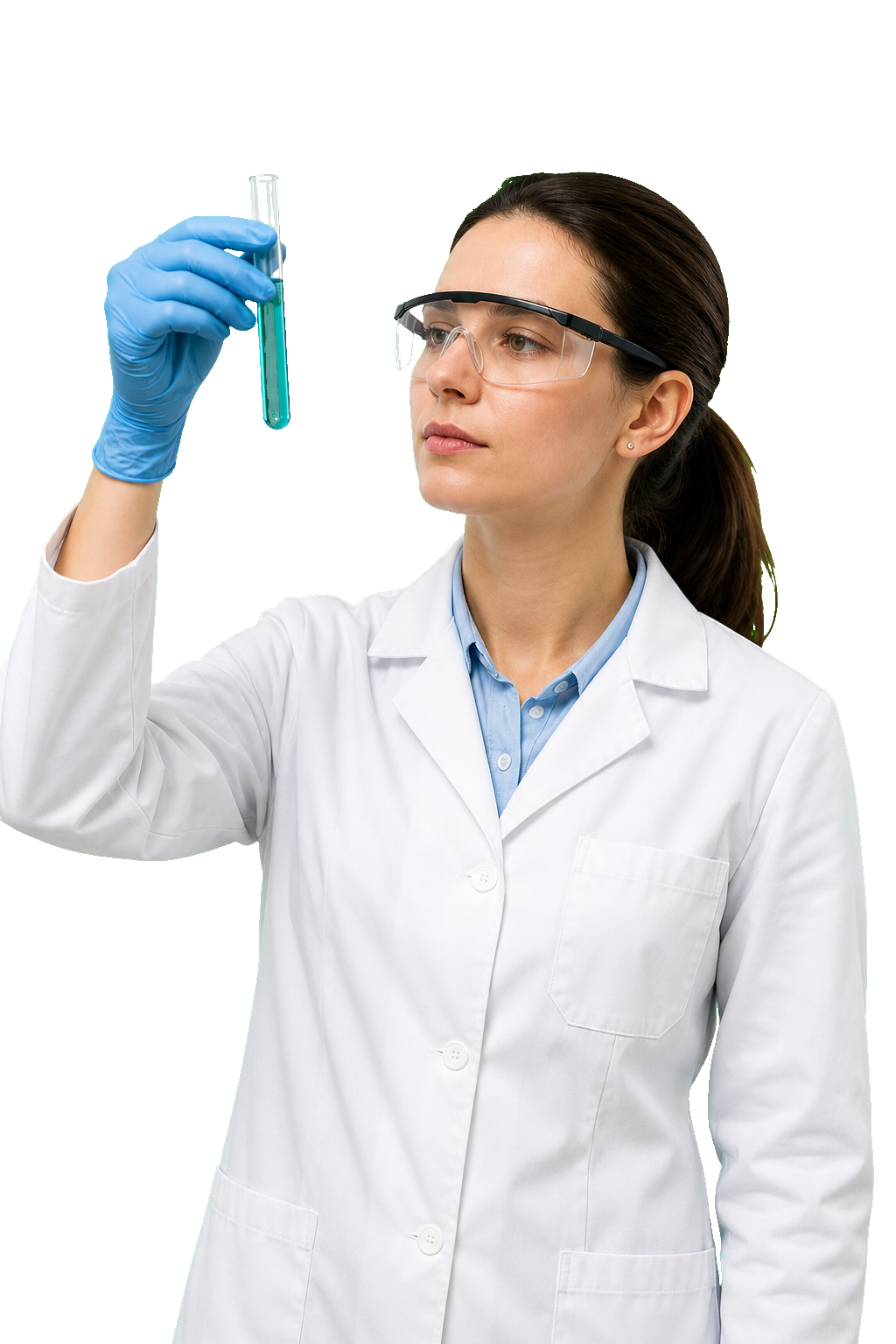 Laboratory scientist examining a diagnostic sample